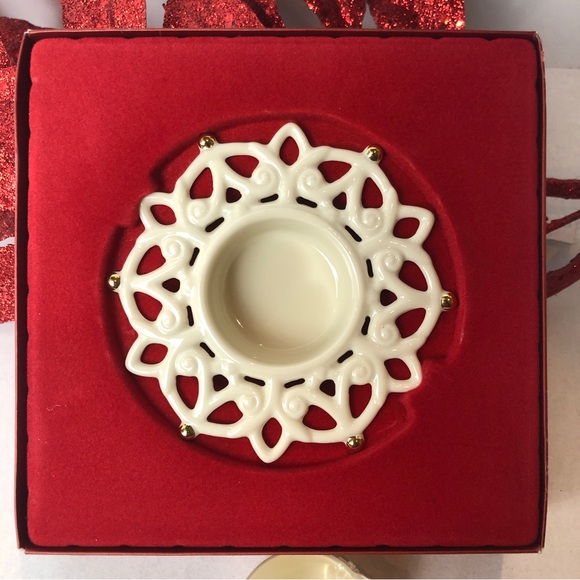 Lenox “Shine” Porcelain Snow Light Votive Tealight Candle Holder Collectible NIB - Picture 5 of 8